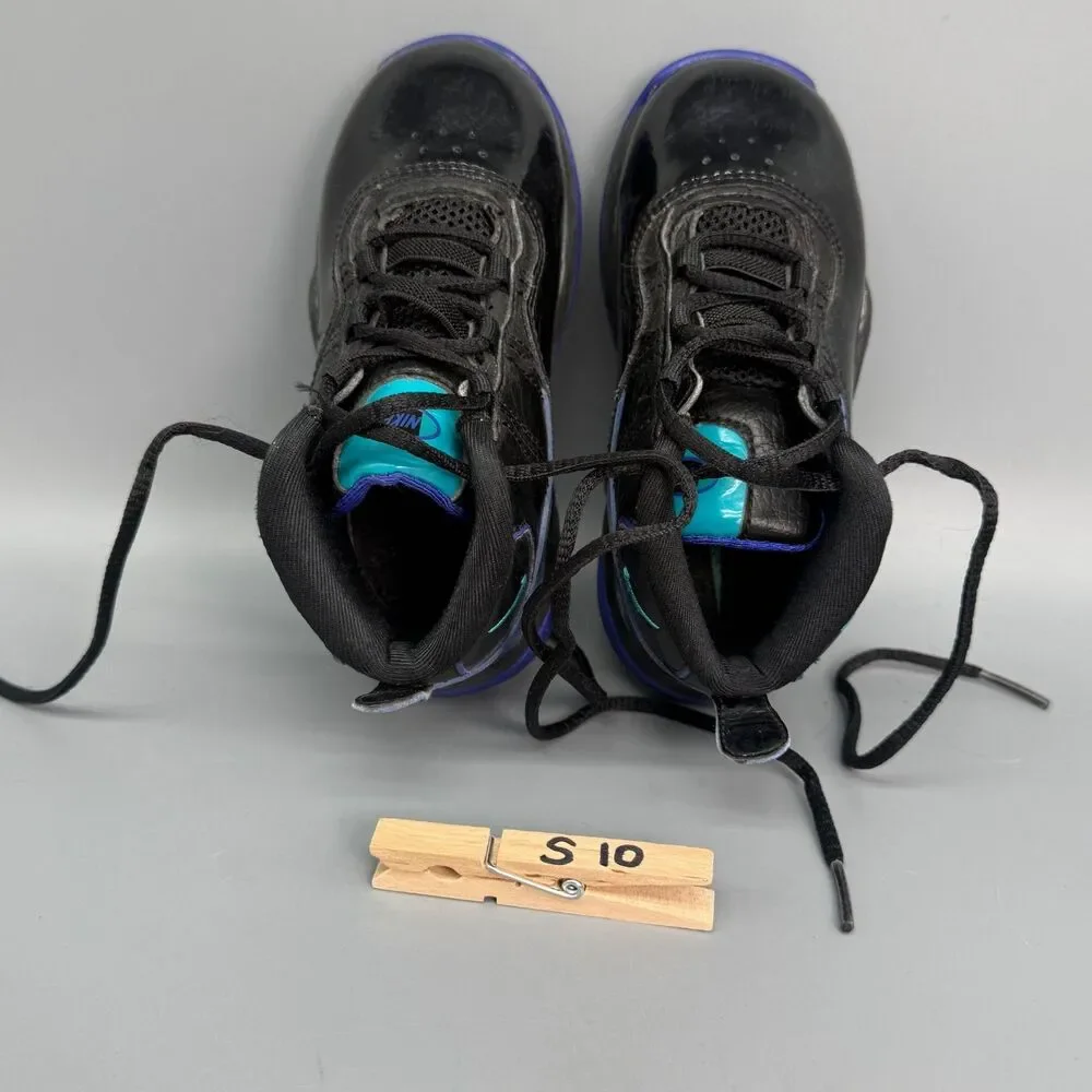 Nike Air Zoom Phenom 4 Boys Kids Toddler 8C Black Aqua Berry Retro Patent Shoes